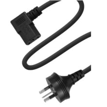 Power Cord Au Mains Plug To Right Angle C13 Iec (Kettle) Plug 1.8 Metres Power Cord Au Mains Plug To Right Angle C13 Iec (Kettle) Plug 1.8 Metres